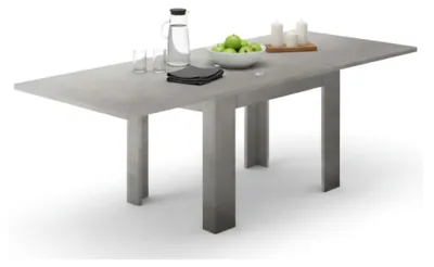 Immagine prodotto di Dmora Tavolo Allungabile Airin 90x90x75h cm Grigio, 8 Posti Allungabile  Italy