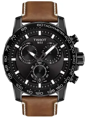 Image de Montre pour homme Tissot Supersport Chrono, diamètre 45,5 mm, référence 125.617.36.051.01, couleur marron