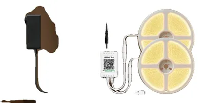Imagen del producto de Tiras de luces LED, control mediante aplicación y mando a distancia, sincronización con música, 30 metros