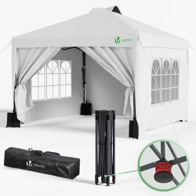 Image de Gazebo de jardin pliable, dimensions 3x3 mètres, avec parois