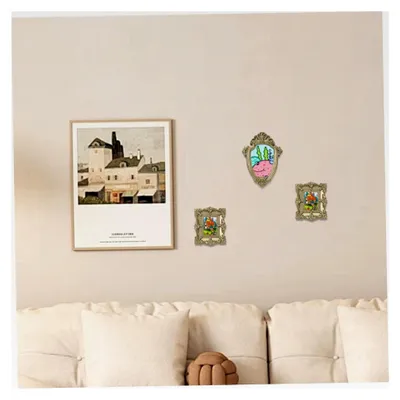 Produktbild von Mini-Bilderrahmen, Goldrahmen, 10 Stück, 5 Stile, Vintage-Design, dekorativer Harz-Fotohalter für Wand, Tischplatte, Regal, abgestuftes Tablett