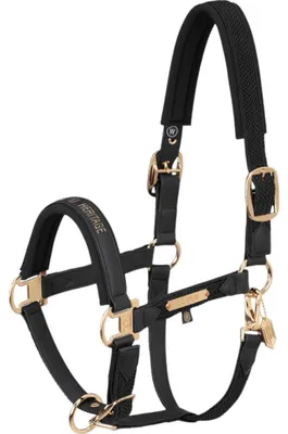 Produktbild von Eskadron HERITAGE Halfter " FAUX LEATHER DOUBLE PIN PLAIT " Größe - X-Warmblut Farbe - black