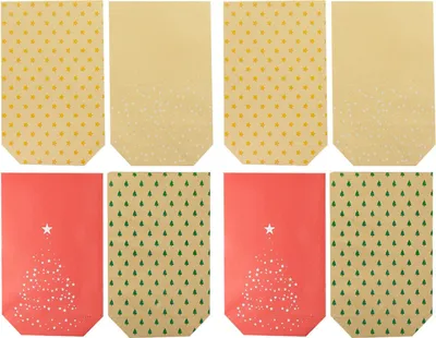Produktbild von Oblique Unique 8 Weihnachts Geschenktüten Papiertüten für Weihnachten Xmas Weihnachtsgeschenk