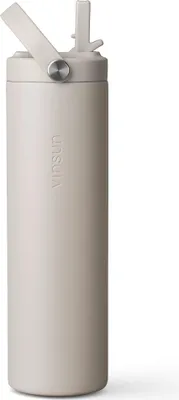 Produktbild von Trinkflasche Edelstahl 750ml Strohhalm Sport Flasche Thermo auslaufsicher Vinsun