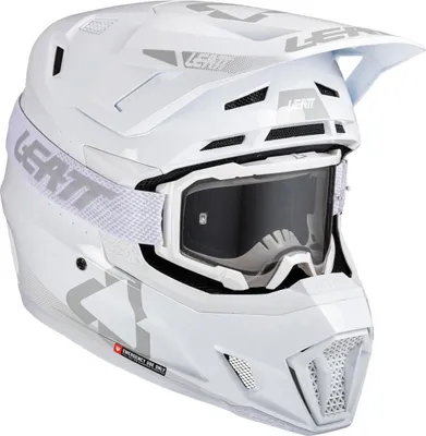 Produktbild von Leatt 7.5 Motocross Helm mit Brille, weiß, XL (61/62)