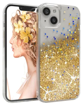 Produktbild von EAZY CASE - Glitzer Hülle kompatibel mit Apple iPhone 13 Glitzer Schutzhülle, Soft Case, Backcover Transparent mit Motiv