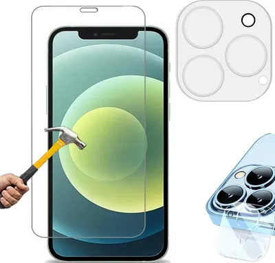 Produktbild von ino 2in1 Schutzglas + Kameraschutz kompatibel mit iPhone 12pro Max Panzerglas harte Schutzfolie Panzerfolie Displayschutzglas Harte Folie Schutz Glasfolie Displayglas 9H