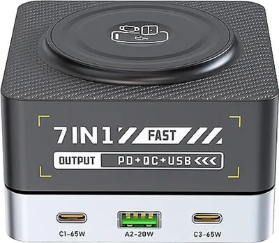 Obrázek produktu pro multifunkční nabíjecí stanice 7 v 1 USB PD Bezdrátové magnetické nabíječky pro více zařízení EU Plug