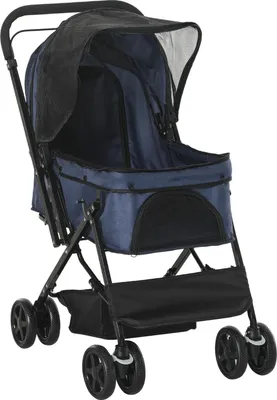 Produktbild von Haustierwagen Katzenbuggy Oxford Blau 76,5X52X95Cm Kleine Hunde & Katzen