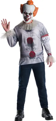Produktbild von Pennywise Oberteil & Maske Halloween Kostüm Herren Größe: XL