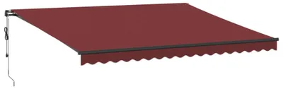 Produktbild von vidaXL Markise Automatisch mit LED Weinrot 450x350 cm