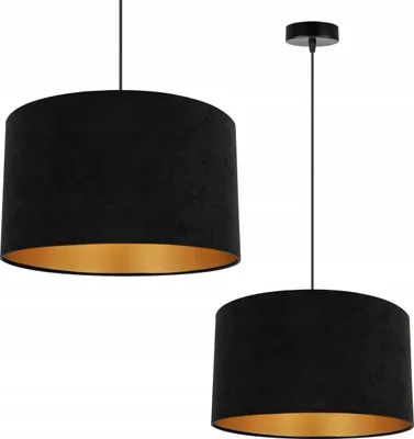 Immagine prodotto di Lampada a sospensione Lampadario in velluto dorato Paralume