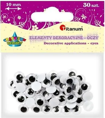 Zdjęcie produktu dla Oczy bez kleju i rzęs 10mm 30szt