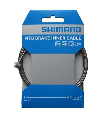 Zdjęcie produktu dla Wewnętrzna linka hamulca SHIMANO "MTB" pakowana SB, Ø 1,6 mm, stal nierdzewna