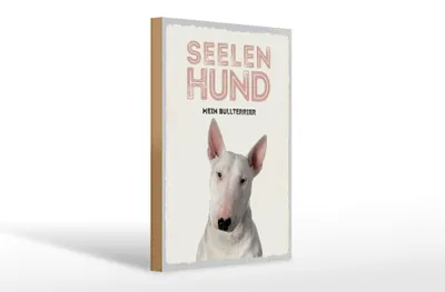 Produktbild von Holzschild Spruch 20x30cm Seelen Hund mein Bullterrier