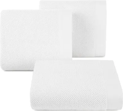 Productafbeelding van Handdoek 70x140 cm, wit, met rijstmotief, katoenfleece, 550 g/m², merk Eurofirany