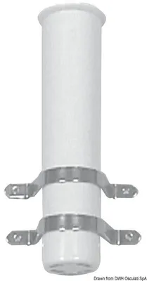 Obrázek produktu pro Držák rybářských prutů pro montáž na zeď bílý 41 mm , 1 kus
