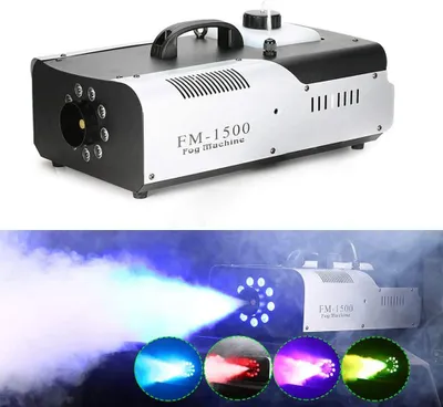 Produktbild von 1500W Nebelmaschine Rauchmaschine DMX LED RGB Bühnenlicht mit Funkfernbedienung Fogger 3in1 tragbar und stabil Party Show DJ Disco Tragbare Bühneneffekt Halloween, Weihnachten, Hochzeitsfeiern, Bühnenauftritte