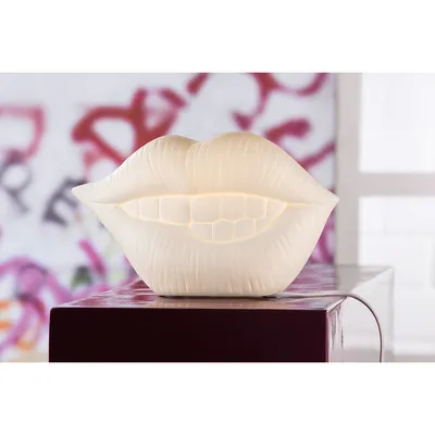 Produktbild von Gilde Lampe Mund Porzellan weiß 32309