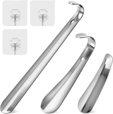 Obrázok produktu pre sada na obúvanie 3 kusy, 11.8/6.3/10 cm, nerezová oceľ, pre jednoduché obúvanie a vyzúvanie