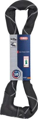 Produktbild von ABUS Kettenschloss Iven Chain 8210 – Fahrradschloss aus gehärtetem Stahl – mit Kunstfaserummantelung – ABUS-Sicherheitslevel 10 – 85 cm – Schwarz