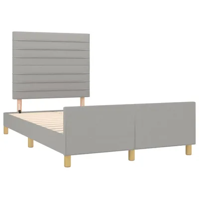 Produktbild von vidaXL Bettgestell ohne Matratze Hellgrau 120x190 cm Stoff