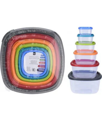Produktbild von CZ box-sada 6ks, (0,2/0,4/0,7/1,2/2/3,3l), barevný, plast