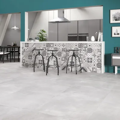 Produktbild von CASA39 Fliesen Betonoptik Weiss 120x120 cm Rondine Volcano