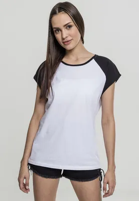Zdjęcie produktu dla Urban Classics Ladies - RAGLAN Contrast Top weiß - 3XL