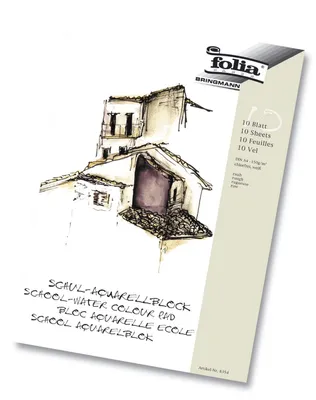 Produktbild von Aquarellblock Schule A4 FOLIA 8354 10BL/150g