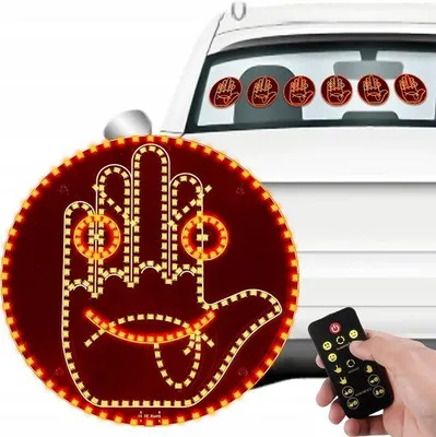 Image de Projecteur LED - avec 4 articulations et 4 modes de clignotement - avec télécommande - à monter soi-même pour voiture - Convient pour la lunette arrière des voitures
