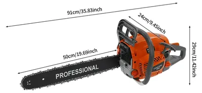 Produktbild von Benzin Kettensäge Motorsäge - Modell 5800 - 58cc 2-Takt Motor - 2,4 kW 8500 U/min - Schwertlänge 50 cm - Orange
