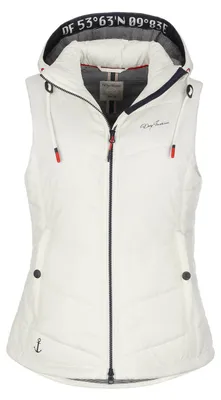 Produktbild von Dry Fashion Damen Steppweste Rügen - Weste gesteppt in Cremeweiß, Größe 52