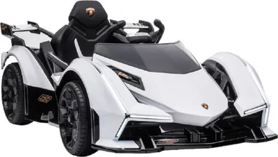 Produktbild von Kinderfahrzeug - Elektro Auto "Lamborghini V12 Vision Gran Turismo" - lizenziert - 12V7AH, 2 Motoren- 2,4Ghz Fernsteuerung, MP3, Ledersitz+EVA-Schwarz