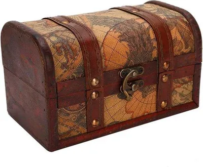 Imagen del producto de Caja vintage para joyas: caja de madera decorativa con diseño antiguo