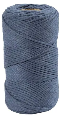 Produktbild von Creativ Company 977560, Makramee, Blau, Recycelte(s) Baumwolle/Polyester, 198 m, 2 mm, 2 mm
