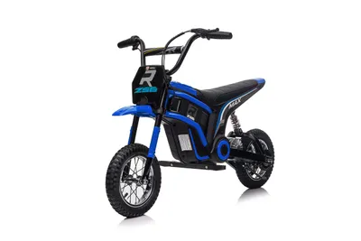 Produktbild von FINOOS Elektro Motorrad Kinder Hurricane, Elektromotorrad mit 350W Motor, 8/16 KMH 20KM Reichweite 12 Zoll Luftreifen, Moto Cross für Kinder (Blau)