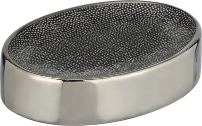 Produktbild von WENKO Seifen Ablage Schale Halter Igel Unterlage NURIA Silber Bad Accessoires WC