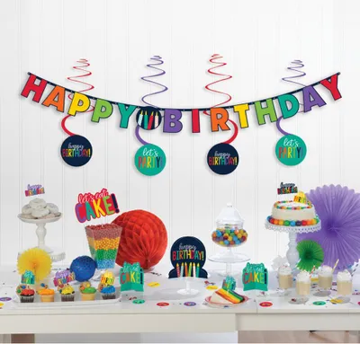 Produktbild von Happy Birthday Party Deko Set 17-teilig für den Geburtstag