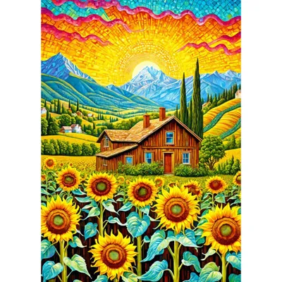 Produktbild von ENJOY Puzzle Sonnenblumenhaus 1000 Teile