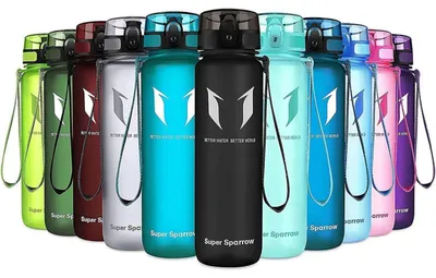 Produktbild von Trinkflasche Tritan Wasserflasche 750 ml Schwarz BPA-frei