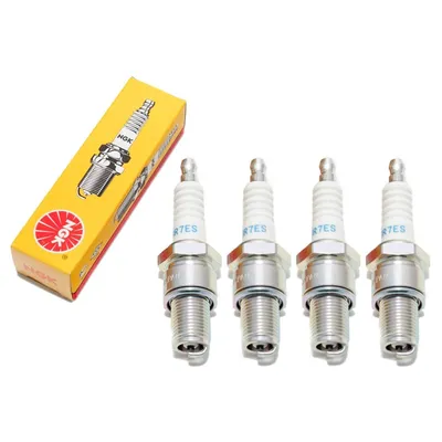 Produktbild von Zündkerzen Set NGK 4x BR7ES Zündkerze entstört, 19,0mm Langgewinde Ø 14,0mm Hex 20,8mm, Elektrodenabstand 0,75mm, Wärmewert 7, 5122 / 6615