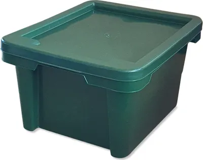 Produktbild von Drehstapelbox Multibox Lagerbox Aufbewahrung Kiste Farbe grün 20 L mit Deckel