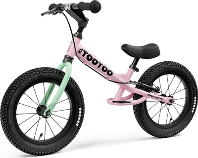 Obrázok produktu pre Yedoo TooToo XL - balančný bicykel pre deti od 3 rokov, s pneumatikami 12/12, brzdou a nastaviteľnými riadidlami, certifikovaný ružový
