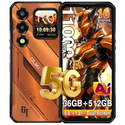 Produktbild von OUKITEL WP66 Outdoor Handy 5G Android 16 - 36GB+512GB Dimensity 7025 - 6.6" 120Hz 11000mAh 108MP+32MP Outdoor Smartphone NFC, Orange