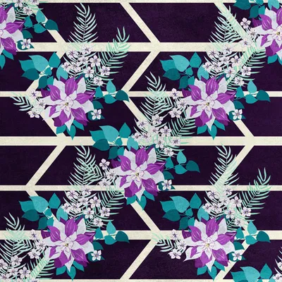 Productafbeelding van Koninklijke fluwelen stof, polyester, geschikt voor naaien - motief: bloemenarrangement