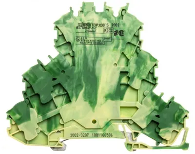 Obrázok produktu pre WAGO trojpinová svorka 2002-3207 0,25-2,5(4) qmm zeleno-žltá