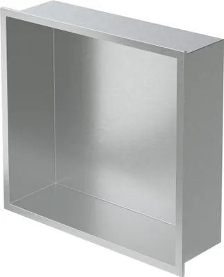 Produktbild von LuxeBath Wandnische aus Edelstahl, 30x30x10 cm, Silber, Duschnische mit Rahmen, Befliesbare Nische für Badutensilien, Duschablage, Duschregal
