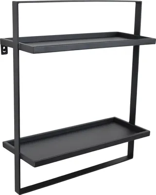 Produktbild von LOFT42 Wandregal Dymo - Schwarz - Metall - 60x50x15
