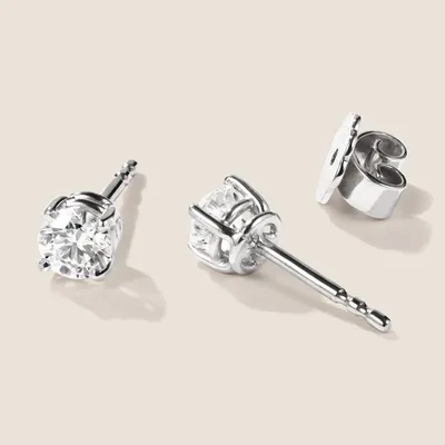 Produktbild von Brillant Diamant Ohrstecker Paar 750/- Weißgold 18 Karat Gold 0,60 ct G/VS1